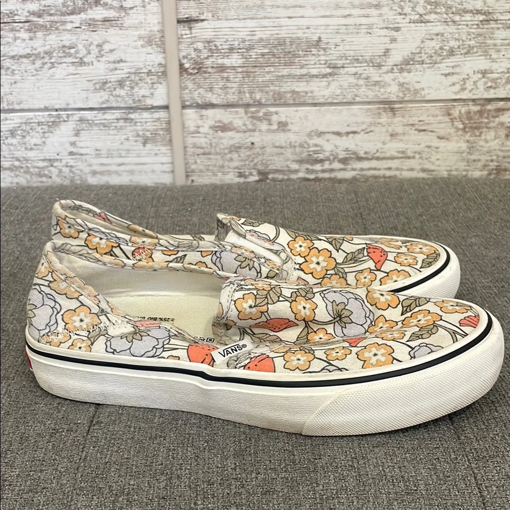 Vans White Floral Shoes - Picture 3 of 6
